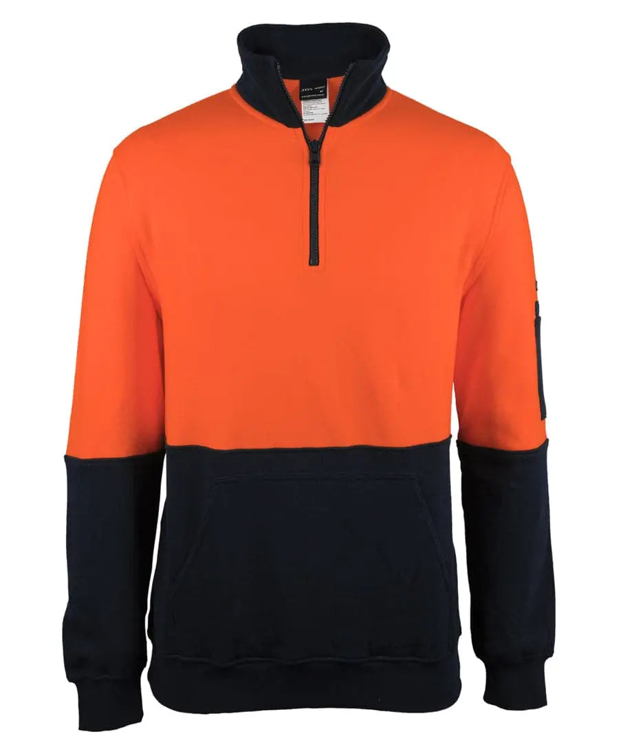 JB'S Hi-Vis 310 Cotton 1/2 Zip Fleece 6HVFM Jb's Wear